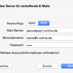 T-Online-Konto als POP-Account in Apple Mail erstellen