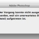 Photoshop Fehlermeldung: „Der Vorgang konnte nicht ausgeführt werden, weil ein unerwartetes EOF aufgetreten ist.“