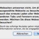 Fehlermeldung in Safari: „Webseiten antworten nicht.“