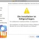 Fehlermeldung bei der Installation von iLife 11: „Ein unbekannter Installationsfehler ist aufgetreten.“